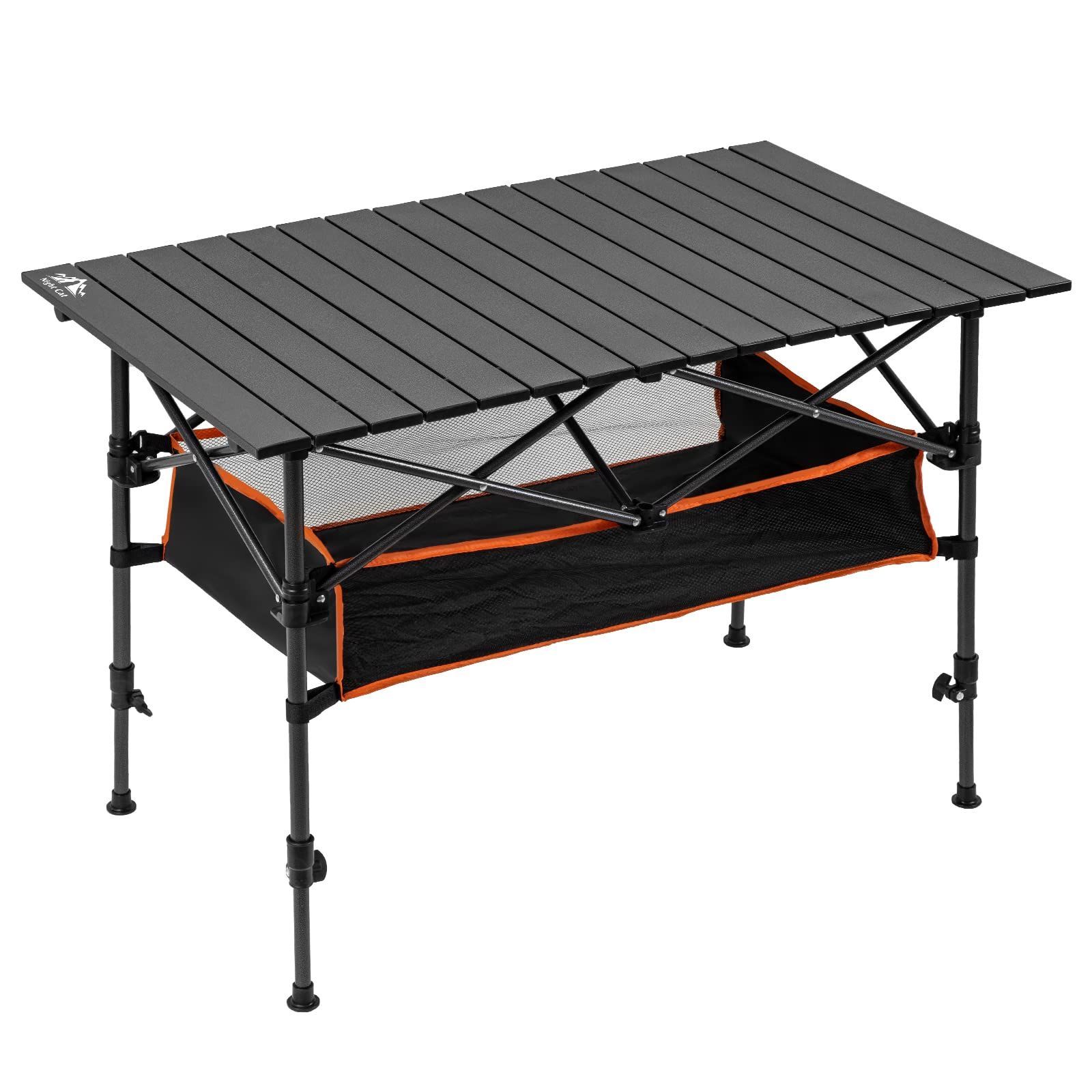 人気商品 バーベキュー BBQ 組み立て簡単 耐荷重75㎏ 防水 ポータブル ロールテーブル アルミ キャンプテーブル 95ｘ55㎝ 高さ調整 折り畳みテーブル アウトドアテーブル Cat Night