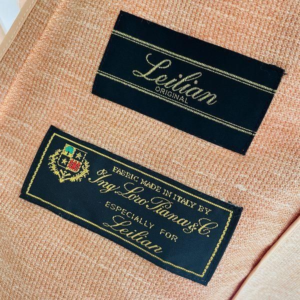 snc レリアン Leilian ジャケット 13 オレンジ系 シルク混 麻混