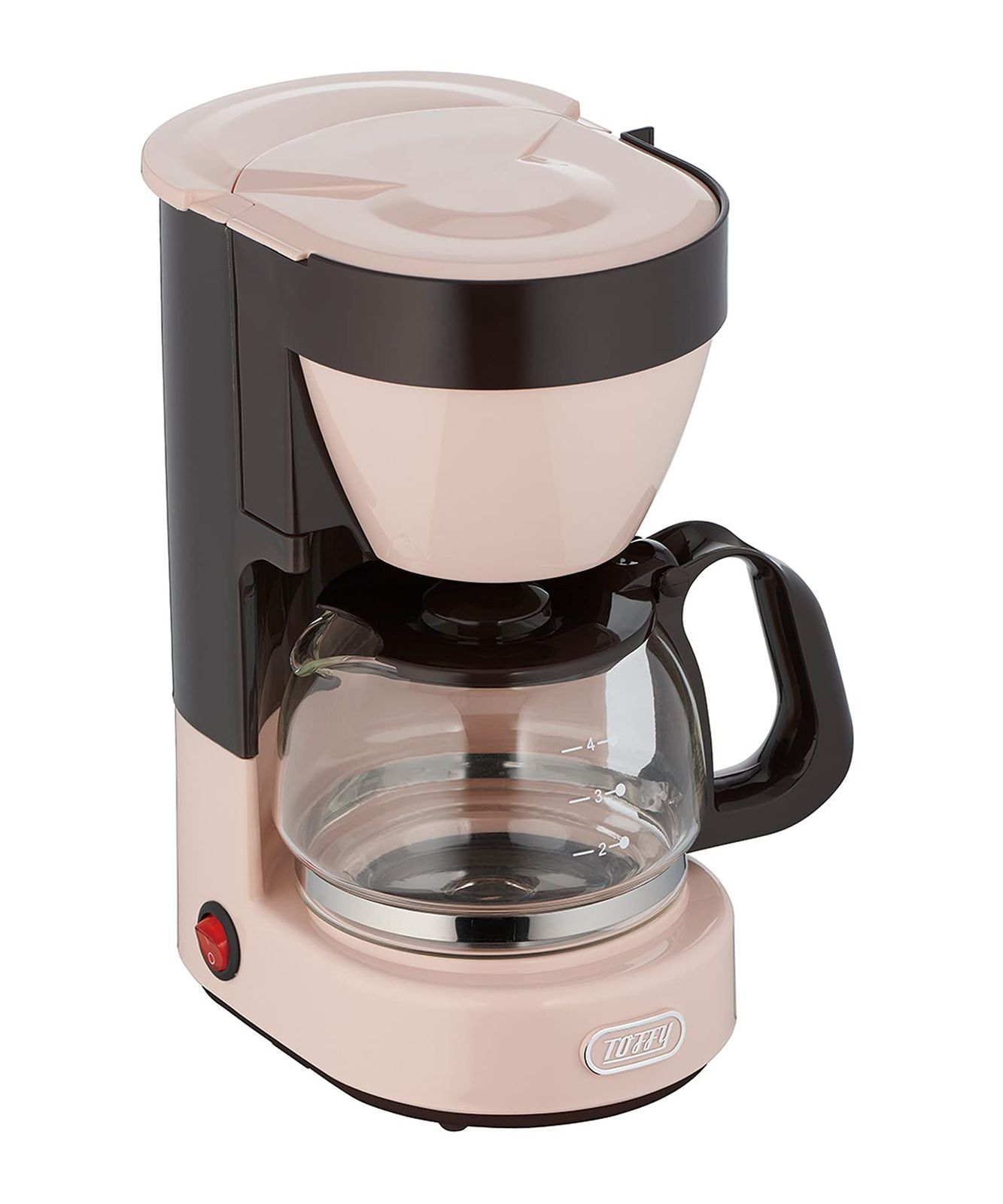 Toffy 4カップコーヒーメーカー K-CM1 シェルピンク ドリップ式 自動保温機能 ガラスポット メッシュフィルター付き K-CM1-SP シェルピンク