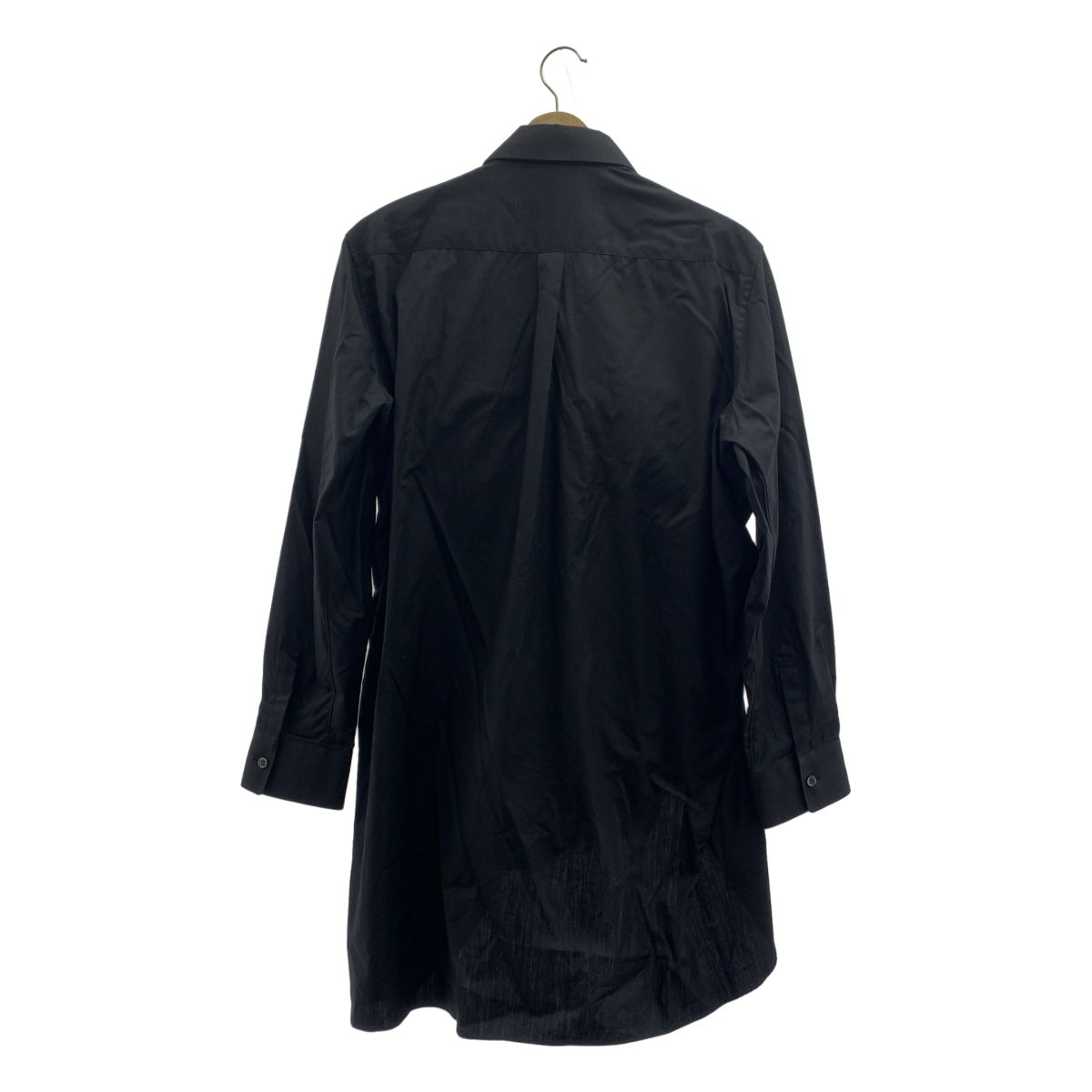 【美品】  COMME des GARCONS / コムデギャルソン | 2024SS | コットン ギャザー アシンメトリー シャツ | M | ブラック | レディース 美品】 COMME des GARCONS / コムデギャルソン | 2024SS | コットン