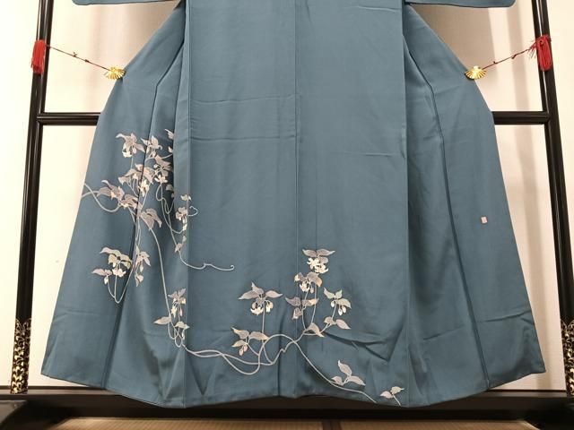 平和屋着物●訪問着　友禅　作家物　枝花文　正絹　逸品　AABG7335ph 平和屋着物○訪問着 友禅 作家物 枝花文 正絹 逸品 AABA1252ph 【公式