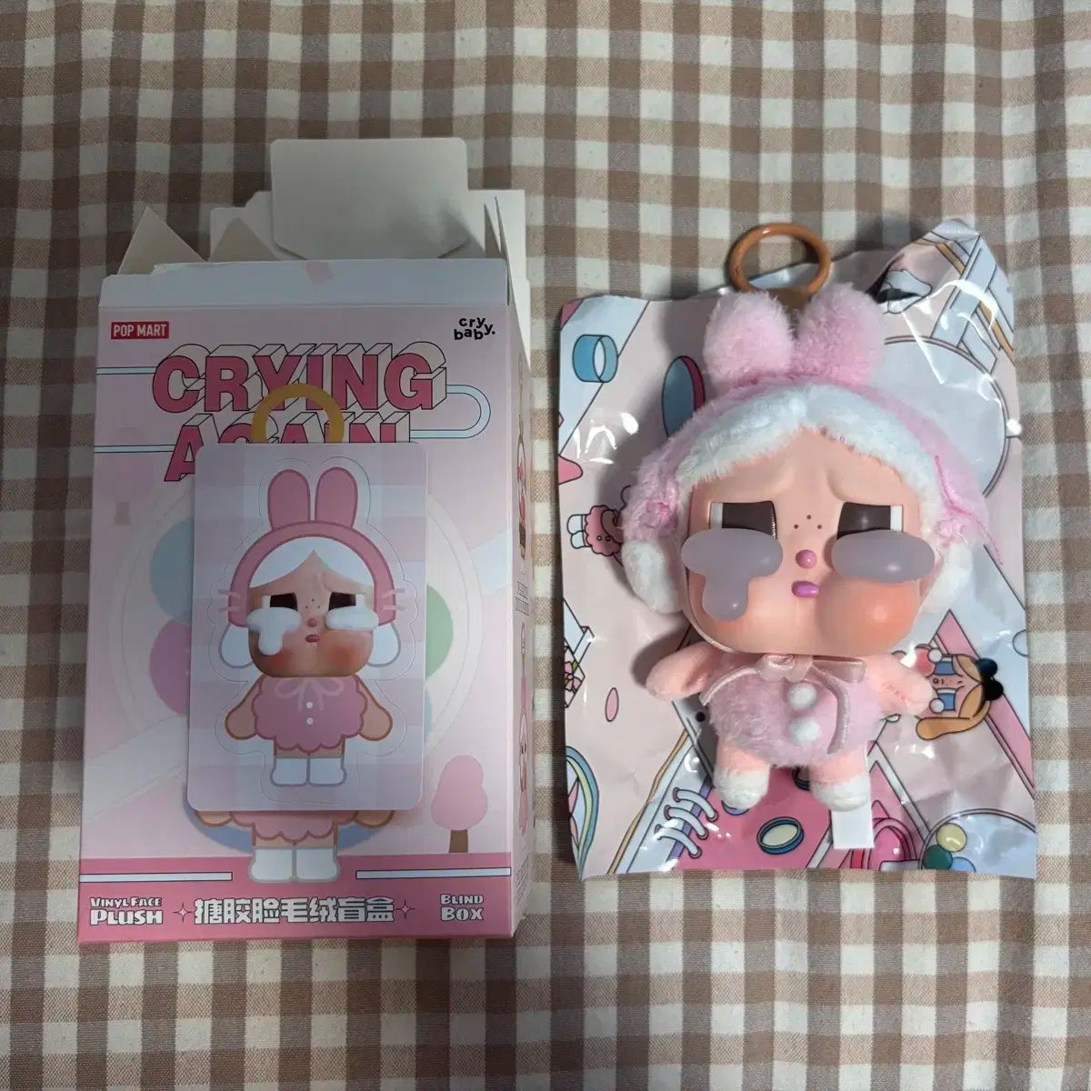 クライベイビー　うさぎ 国内正規品 POPMART クライベイビー うさぎ 兎 ピンク CRYBABY