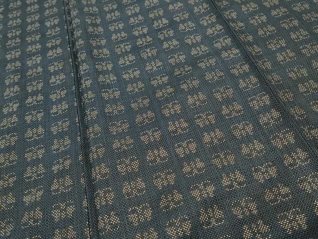 平和屋着物○九寸名古屋帯 紬地 刺繍 枝花文 金彩 正絹 逸品 未使用  