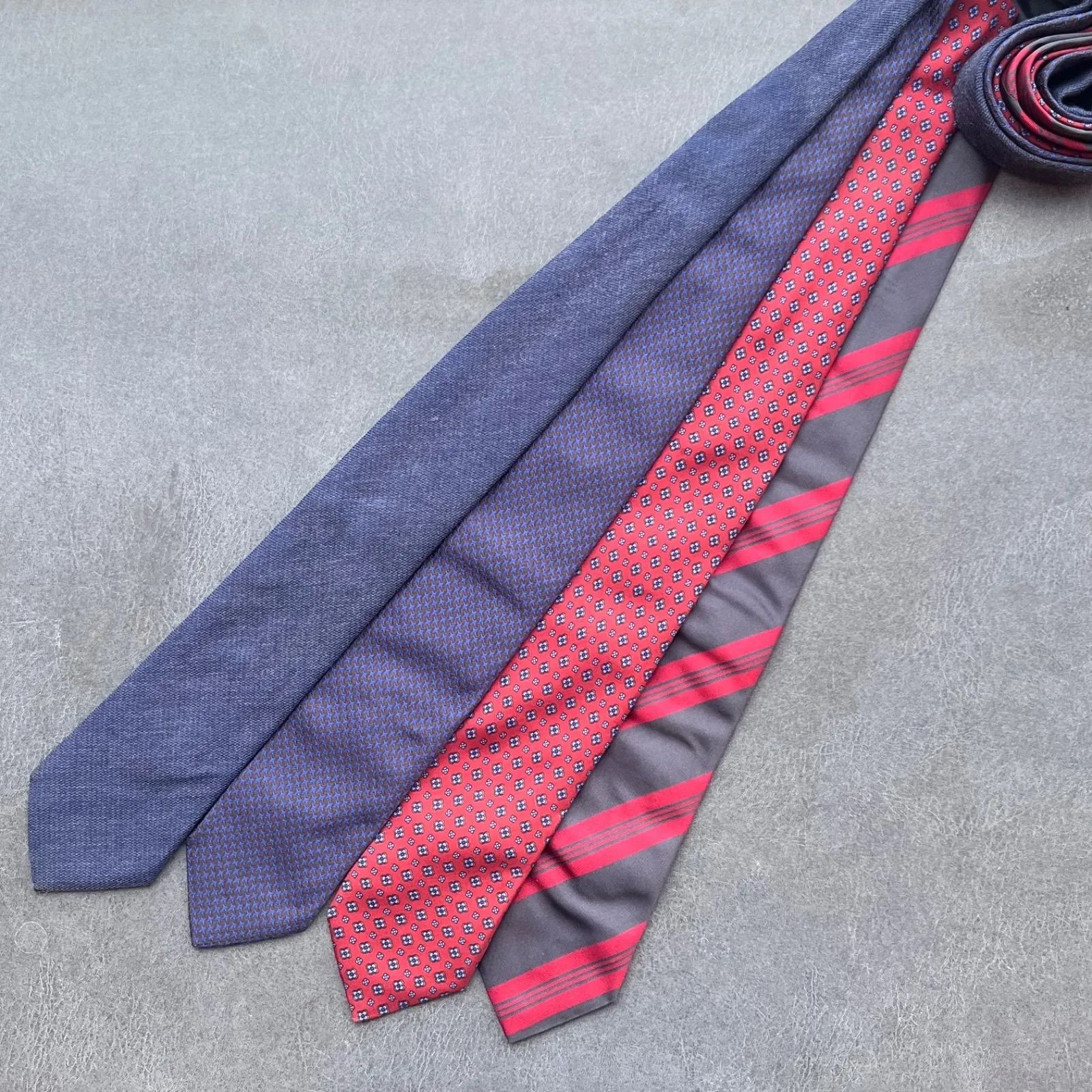 Andrew's Ties アンドリューズタイズネクタイmade in italy メイドインイタリー4点セット販売まとめ売り秋冬カラークワトロピエゲ