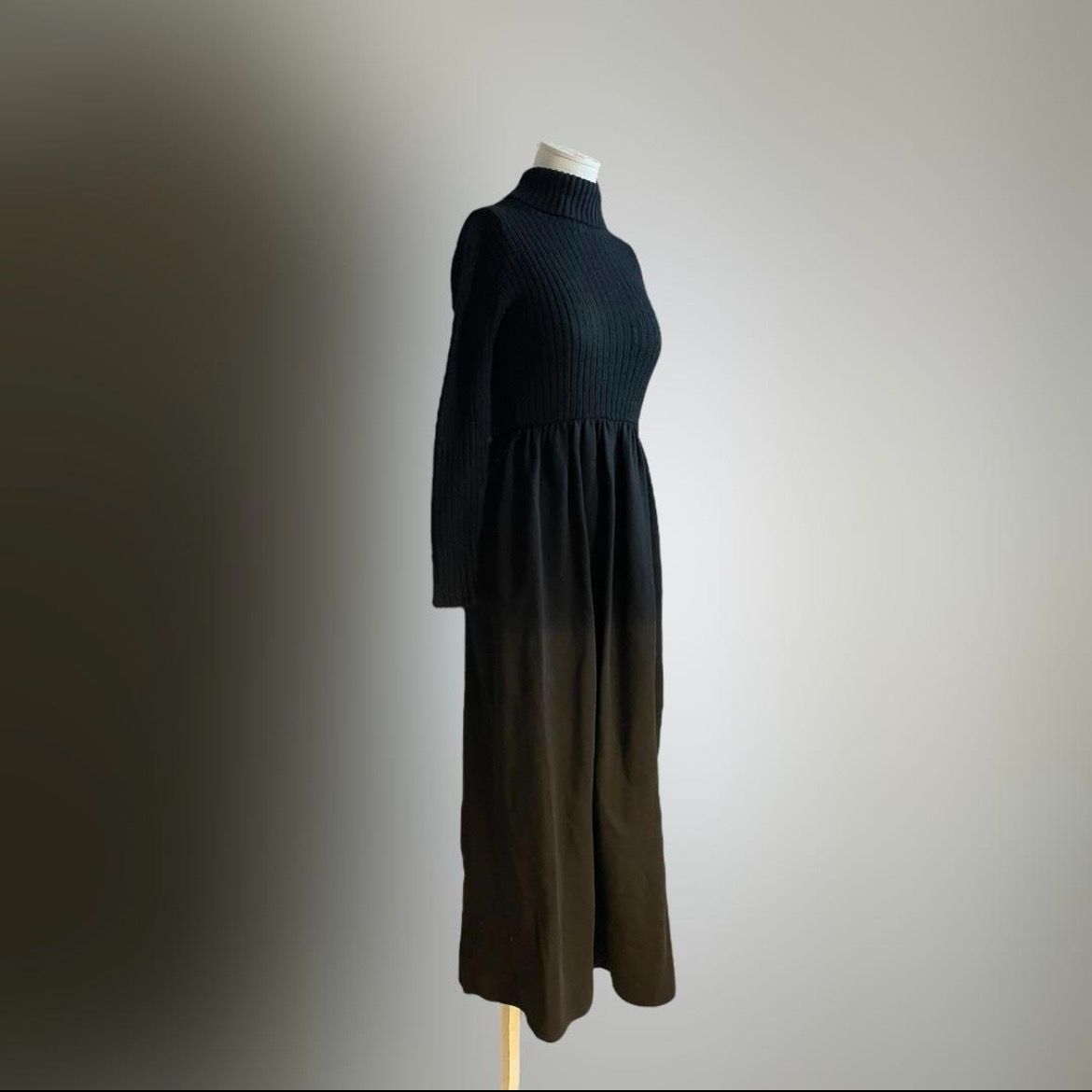 USA 70s 60s ヴィンテージ アメリカ ワンピース ロング マキシ 黒