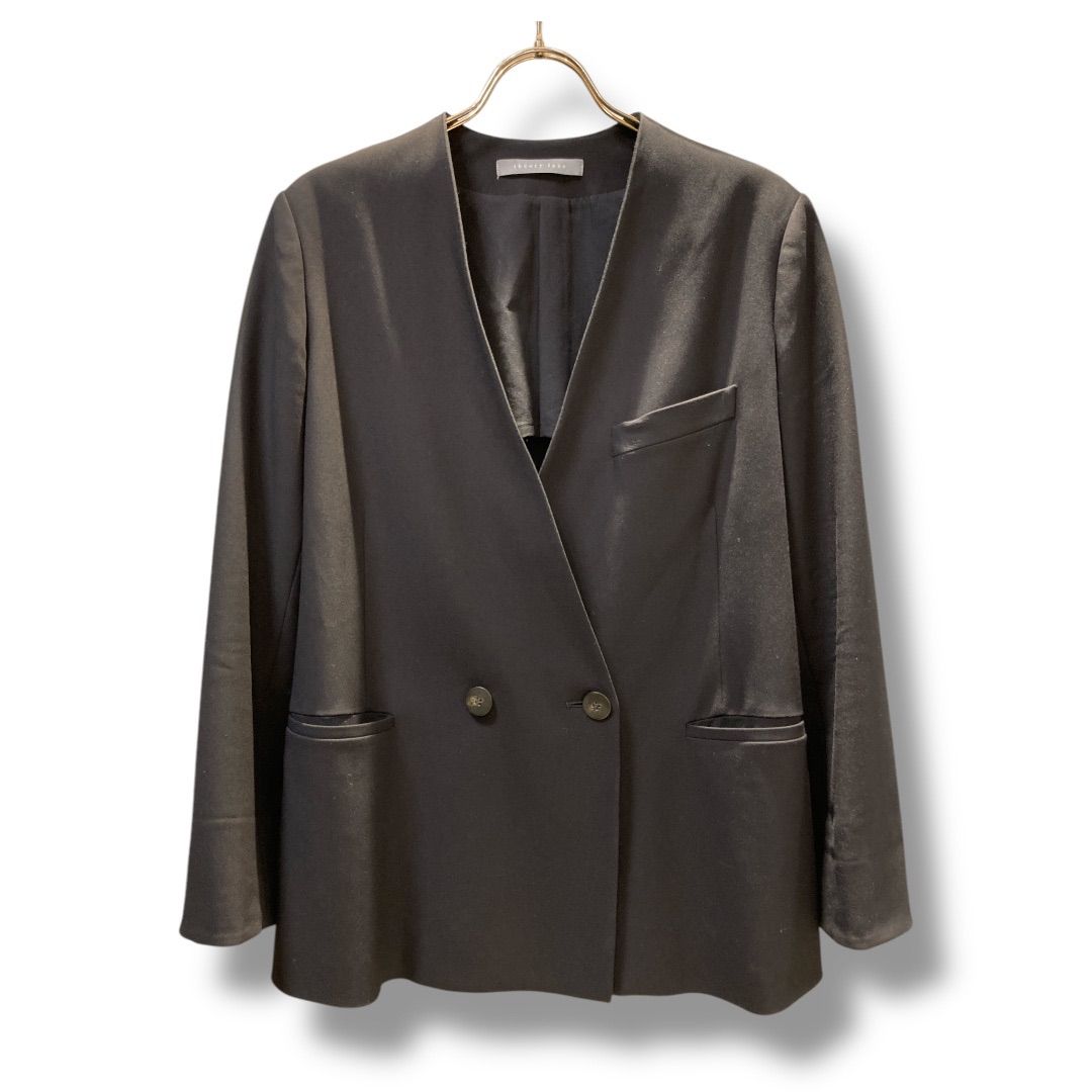 美品 theory luxe Newan Daylia ノーカラー ジャケット サイズ38 美品 theory luxe Newan Daylia ノーカラー ジャケット サイズ38