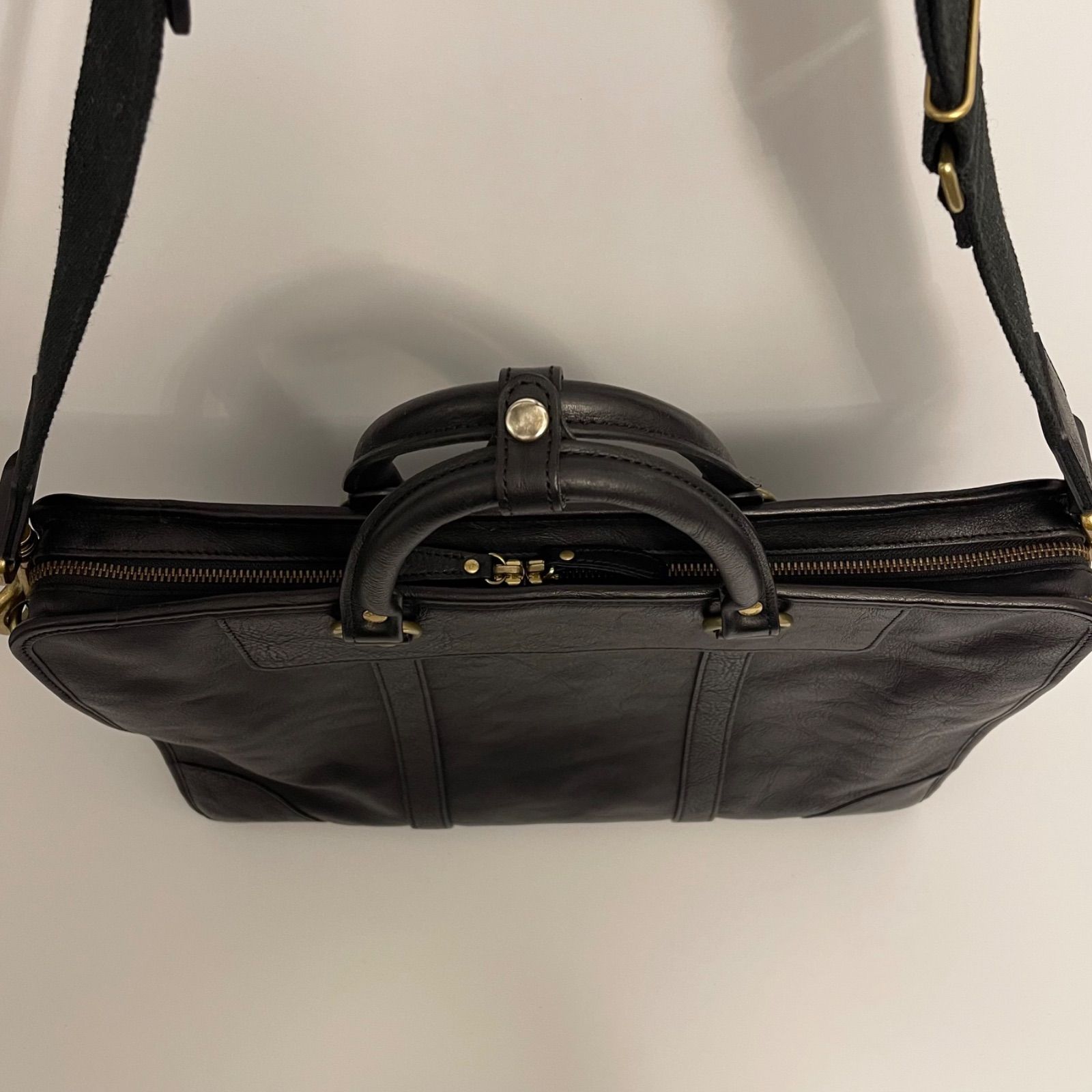 美品✨PORTER HERITAGE ビジネスバッグ レザー A4サイズ 黒 PORTER HERITAGE ポーター ヘリテージ レザービジネスバッグ ブラック