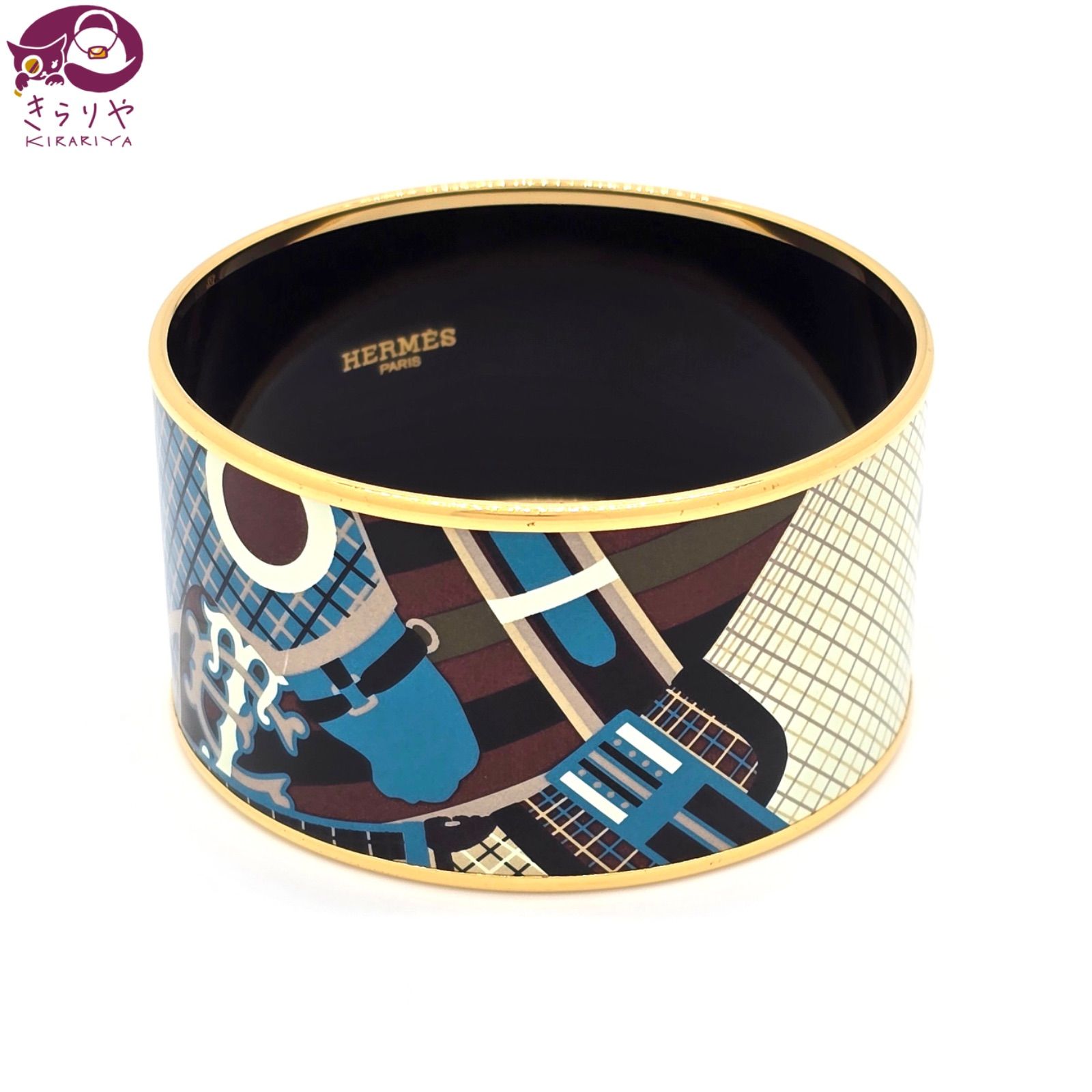 HERMES エルメス エマイユ TGM バングル ブレスレット 腕周り約