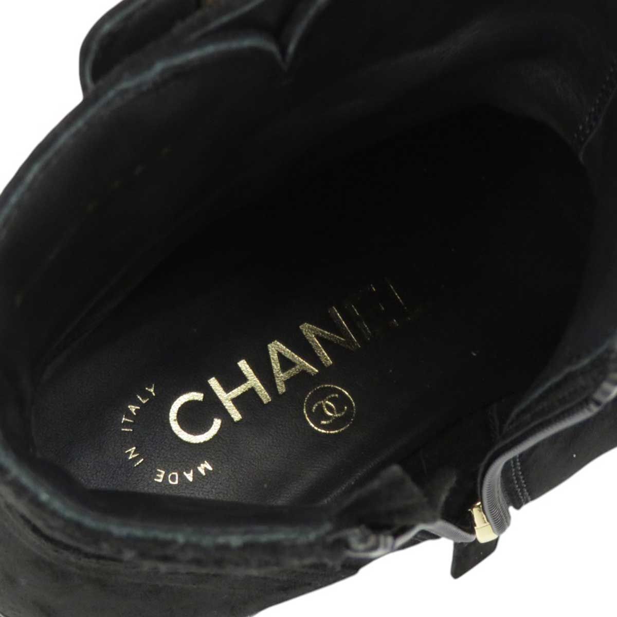 シャネル ココマーク ターンロック マトラッセ ショートブーツ G36763 レディース ブラック CHANEL アパレル 小物 KIN-KAAI_COM