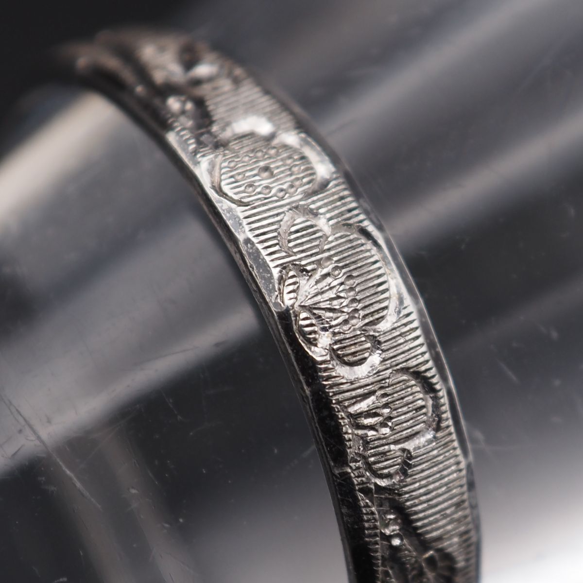 G949 U.CRAFT STG.SILVER刻印 リング 梅彫刻 デザイン シルバー 指輪