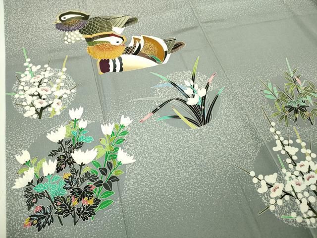 平和屋本店□極上 人間国宝 羽田登喜男 TOKIOetTOKI 訪問着 鴛鴦 花