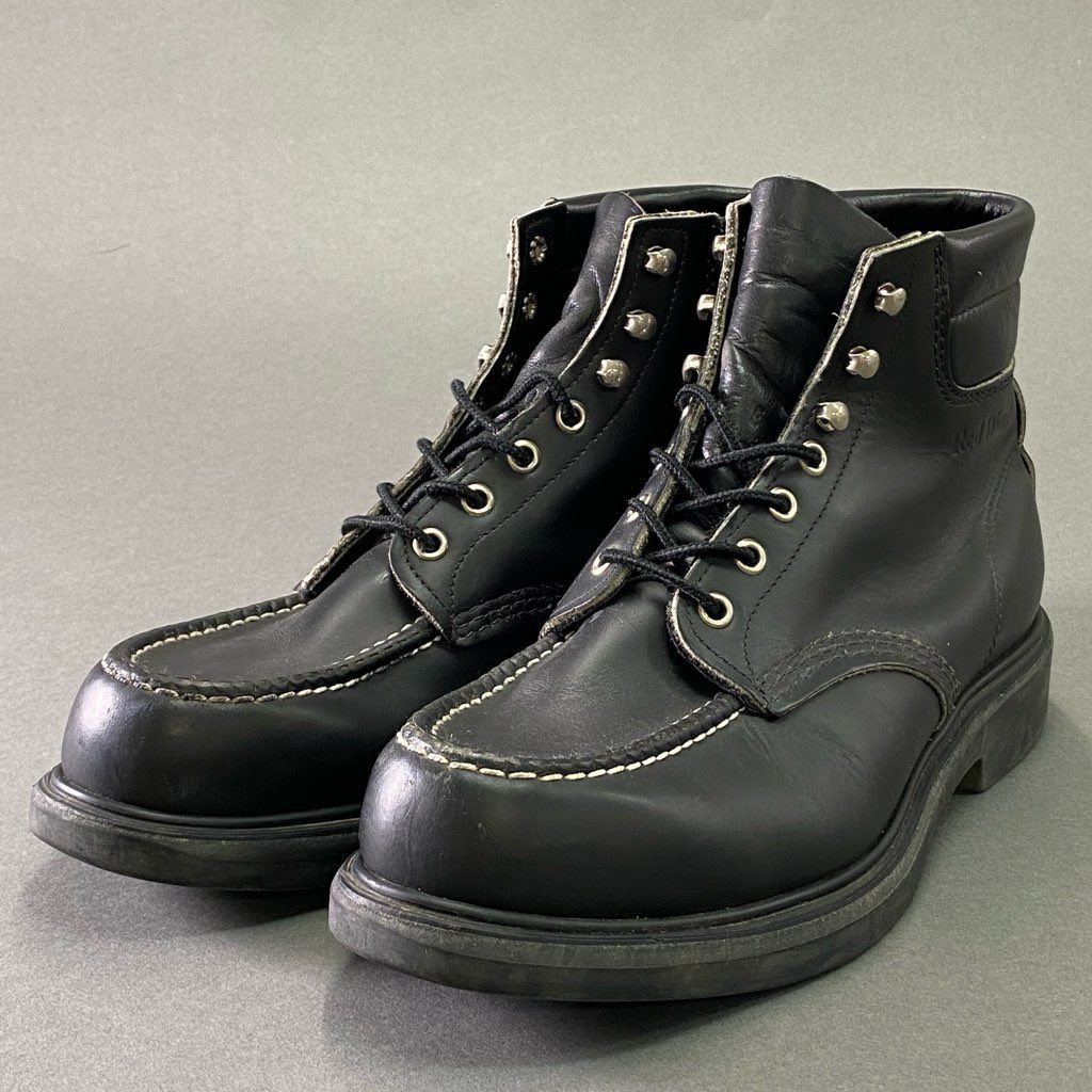 6f7 RED WING レッドウィング 8133 羽根タグ ワークブーツ レースアップブーツ サイズ10E ブラック レザー メンズ 男性用 アメカジ