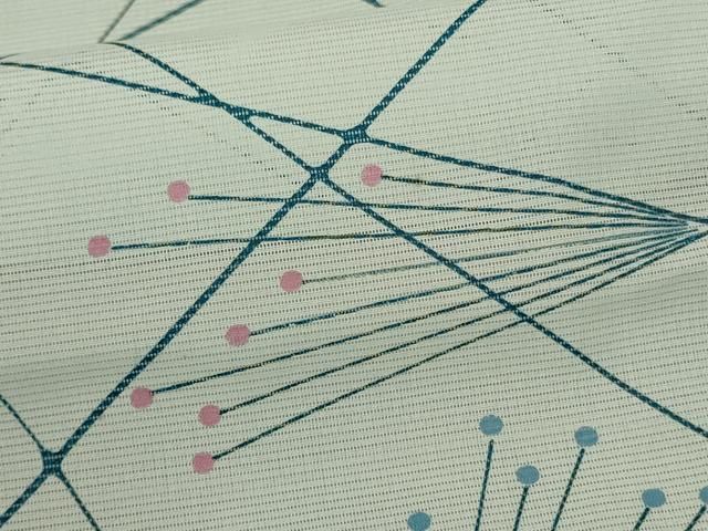 平和屋着物＊夏物 小紋 絽 枝葉文 洗える着物 AABC1827jd - メルカリ