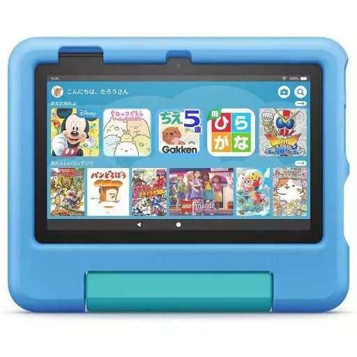 【中古】タブレット端末 Amazon fire 7 12世代 キッズモデル 16GB (ブルーカバー) [P8AT8Z]