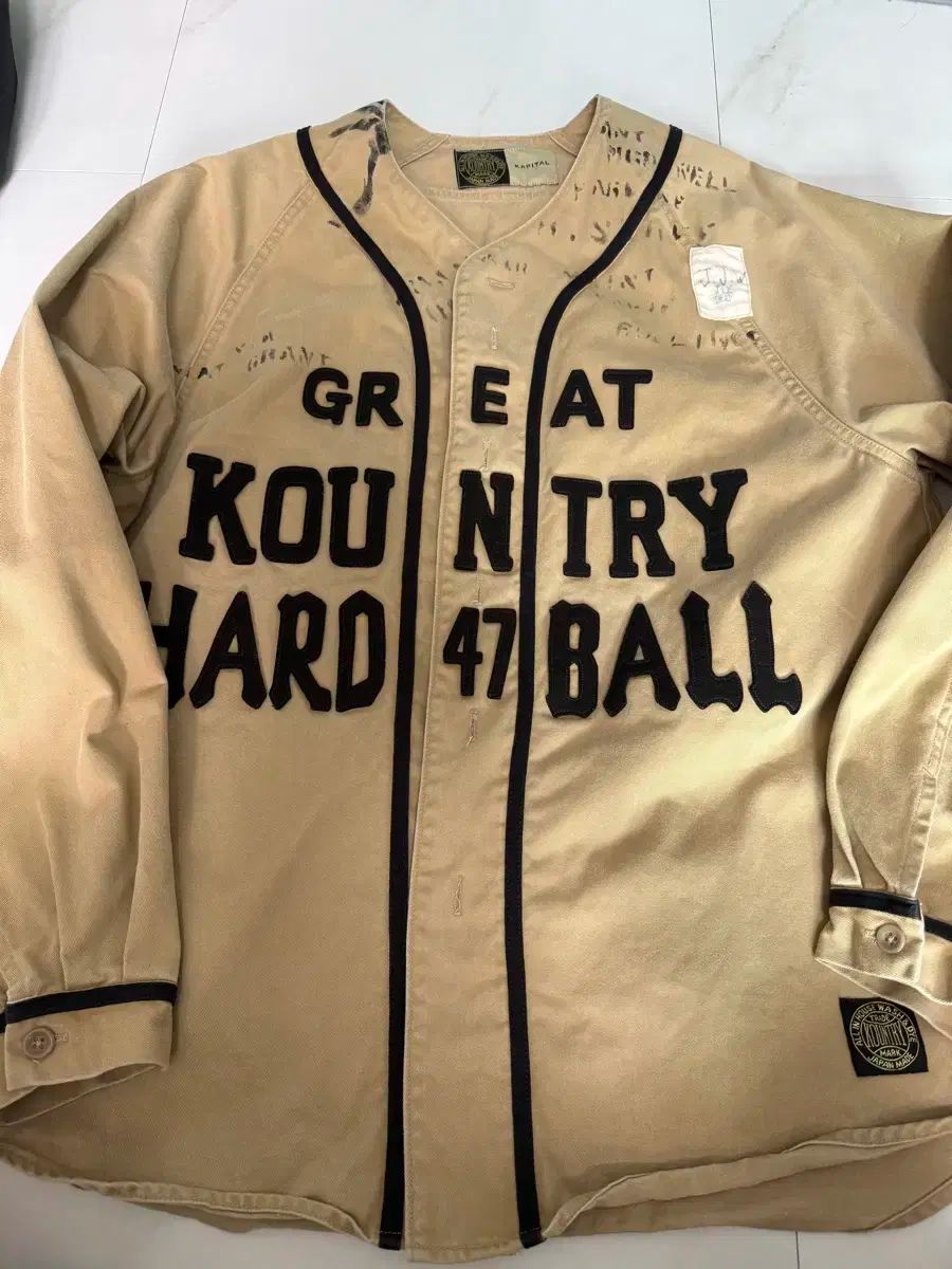 4 KAPITAL キャピタル ダメージ ベースボール 長袖 ロングスリーブ シャツ