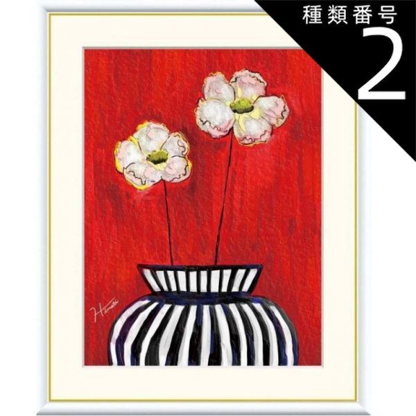 作者不詳　花　 6F 額57×47.5絵￼41×32cm 高級額 作者不詳 花 6F 額57×47.5絵￼41×32cm 高級額 作者