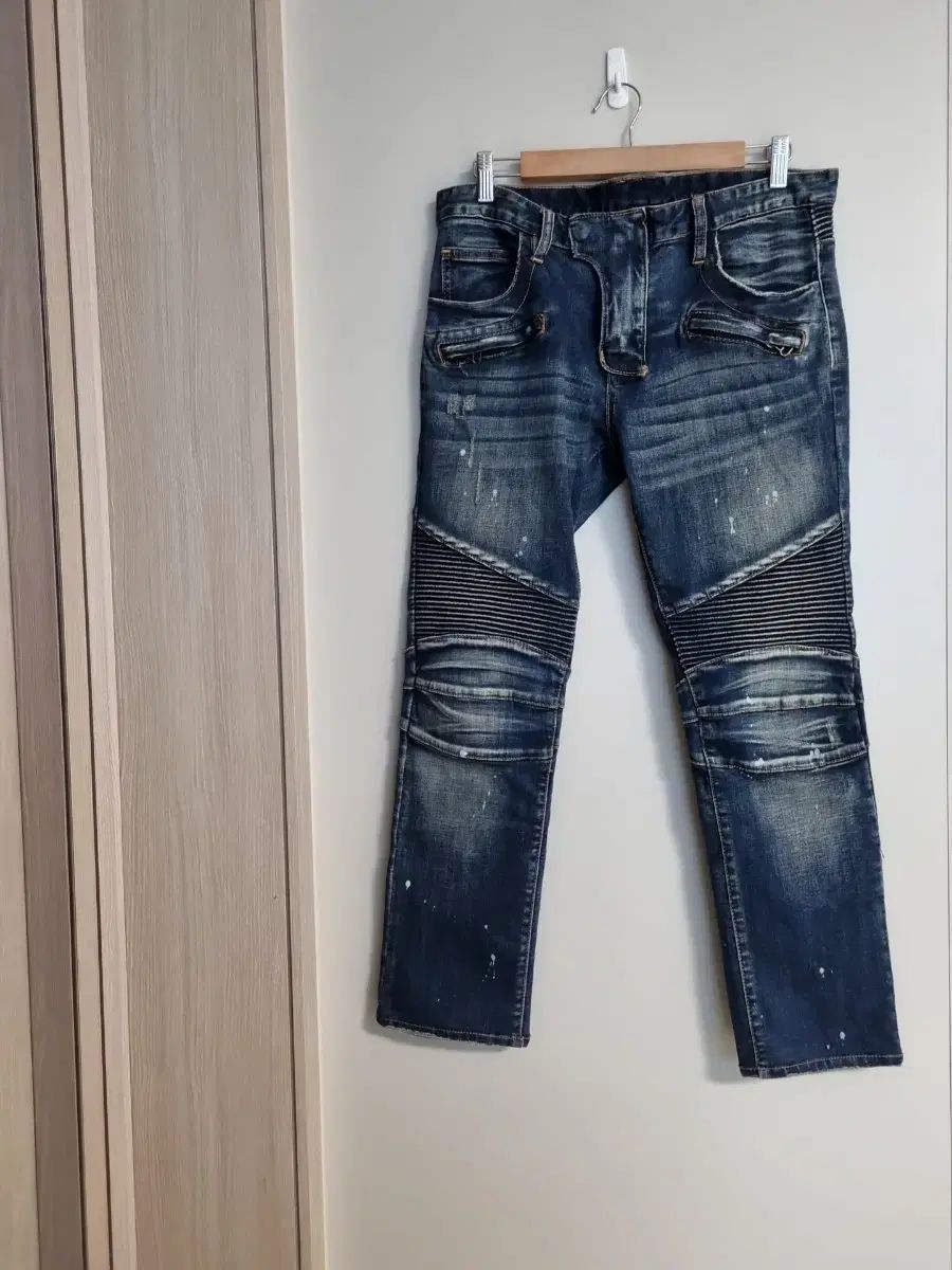BALMAIN バルマン ウォッシング デニム バイカー