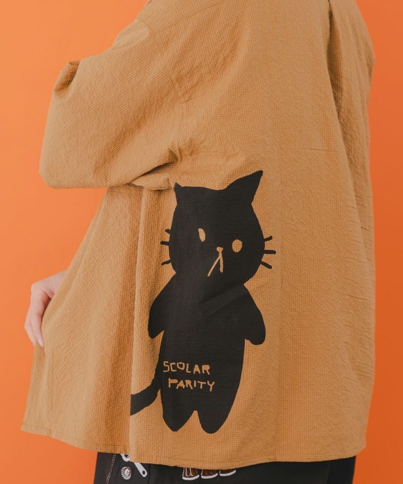 無限ループネコ柄シャツ