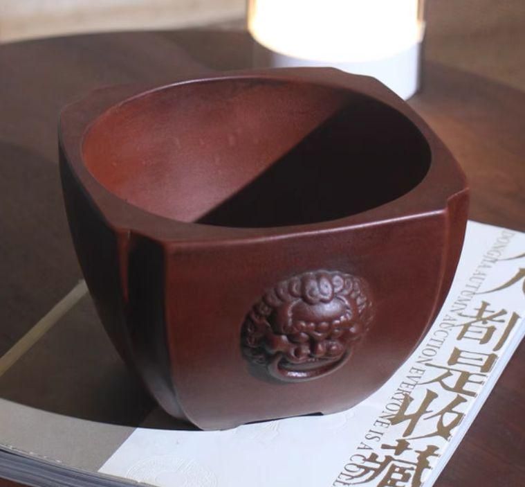 正方形 斗方盆 四方獣面盆 紫砂の鉢 盆栽鉢 植木鉢 小品盆栽鉢 正方形 斗方盆 四方獣面盆 紫砂の鉢 盆栽鉢 植木鉢 小品盆栽鉢