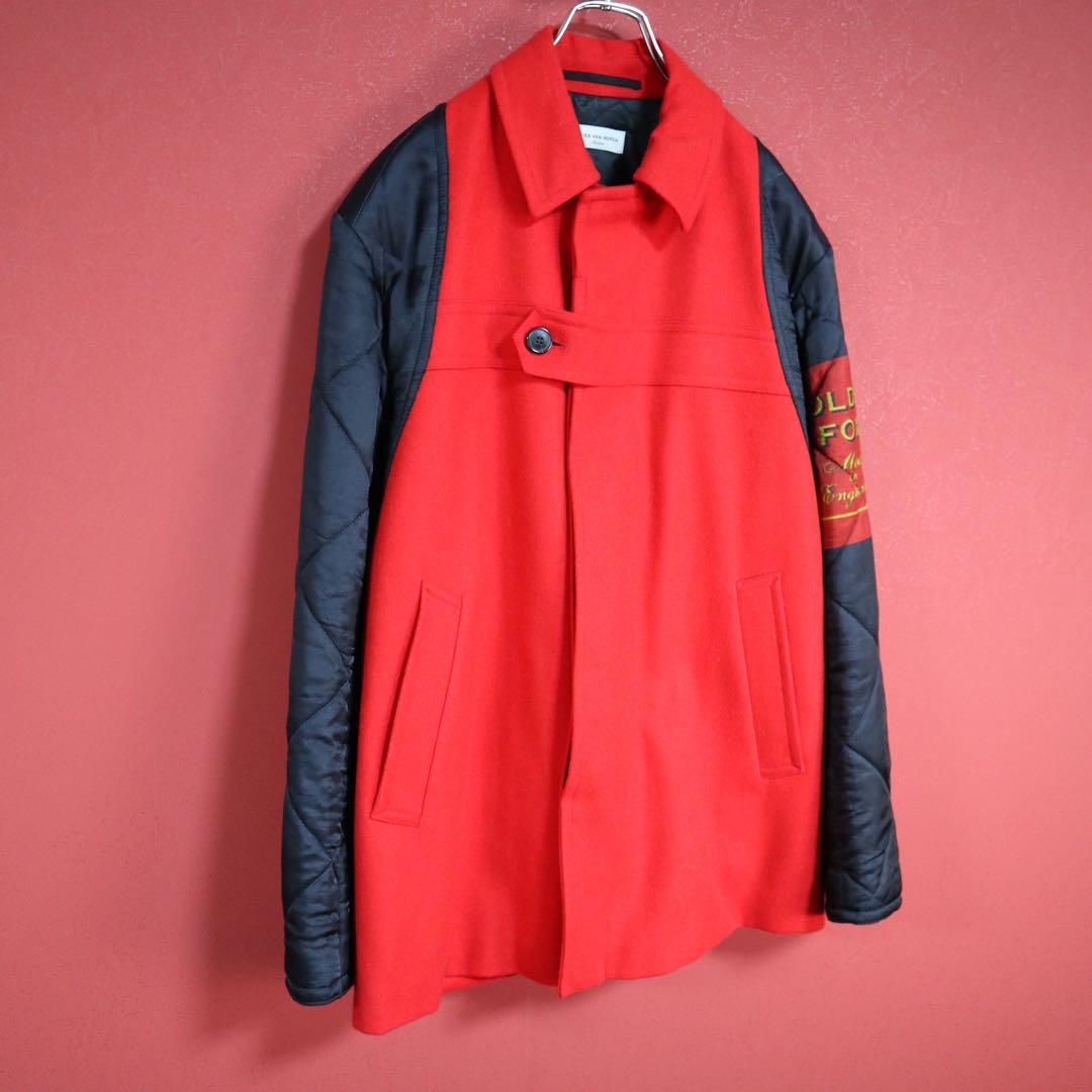 極美品】ドリスヴァンノッテン 17AW 袖切り替え ボタンデザイン コート
