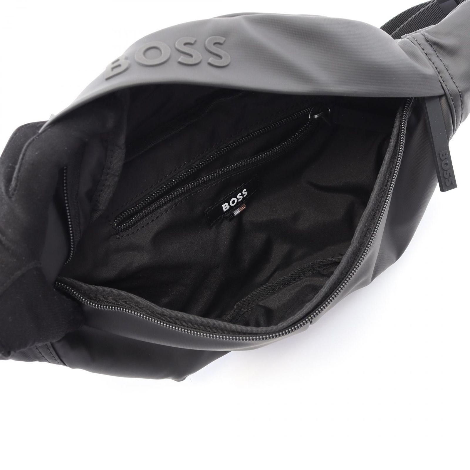 ボス BOSS ウエストバッグ ボディバッグ ベルトバッグ ロゴディテール ブラック その他 クロスボディバッグ メンズ