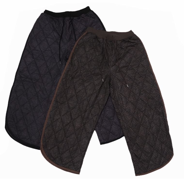 gymmaster ジムマスター G621777 キルトカットパンツ ジャガードキルトラウンドカットパンツ 中綿パンツ レディース フリーサイズ