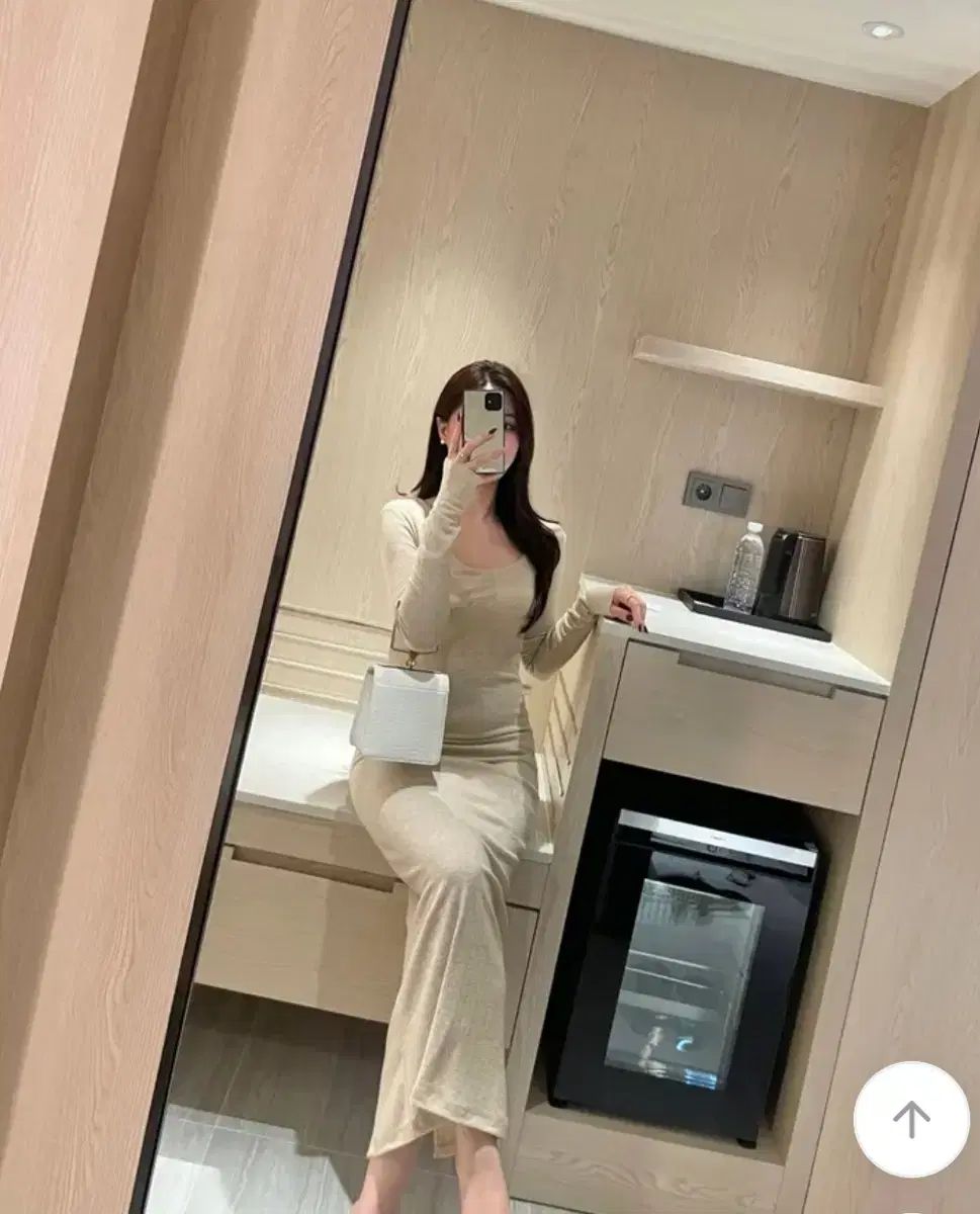 ルーサイトビーン リンクル ウール ニット ロング丈ワンピース  