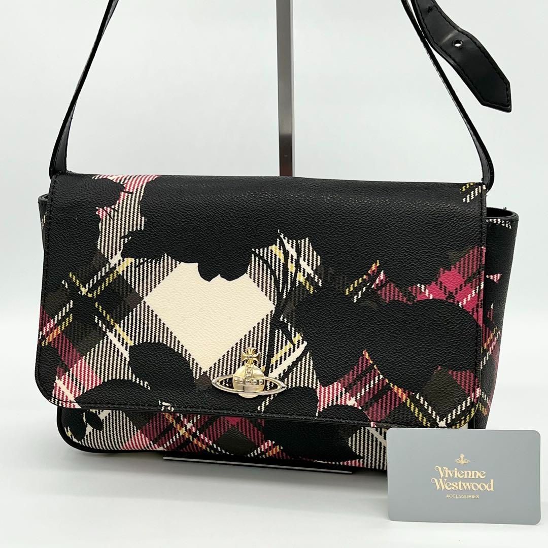✨美品✨Vivienne ショルダーバッグ フラップバッグ オーブ レザー 