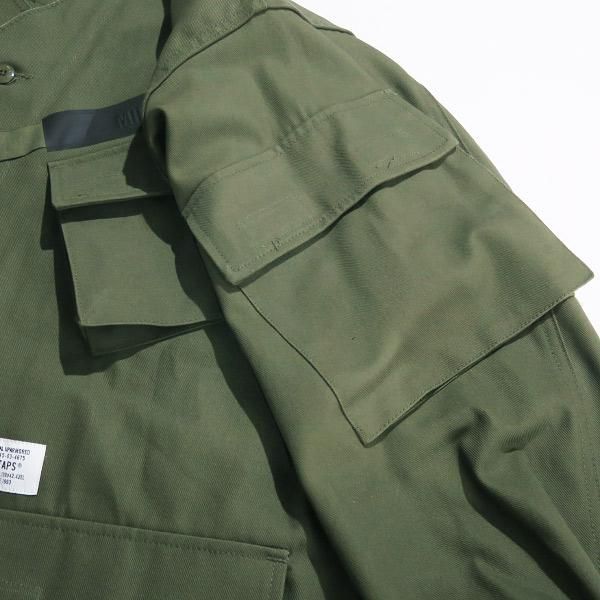 WTAPS ダブルタップス 24SS SCOUT 01/LS/COTTON.TWILL.03 241WVDT-SHM03 スカウト ロングスリーブ シャツ 長袖 オリーブ