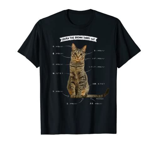 キジトラねこ、うずら 猫 キジトラ猫 鶉 かわいい CAT Tシャツ