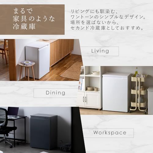 アイリスオーヤマ 奥行スリム 冷蔵庫 66L 奥行39cm 小型 家庭用
