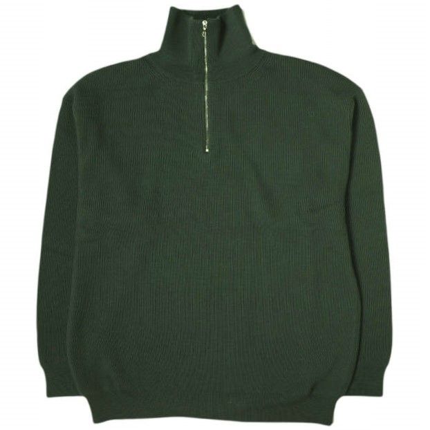 新品 Graphpaper グラフペーパー 22AW 日本製 High Density High Neck Zip Knit ハイネックハーフジップ ニット GU223-80255 2 D.GREEN セーター トップス g19882 - メルカリ