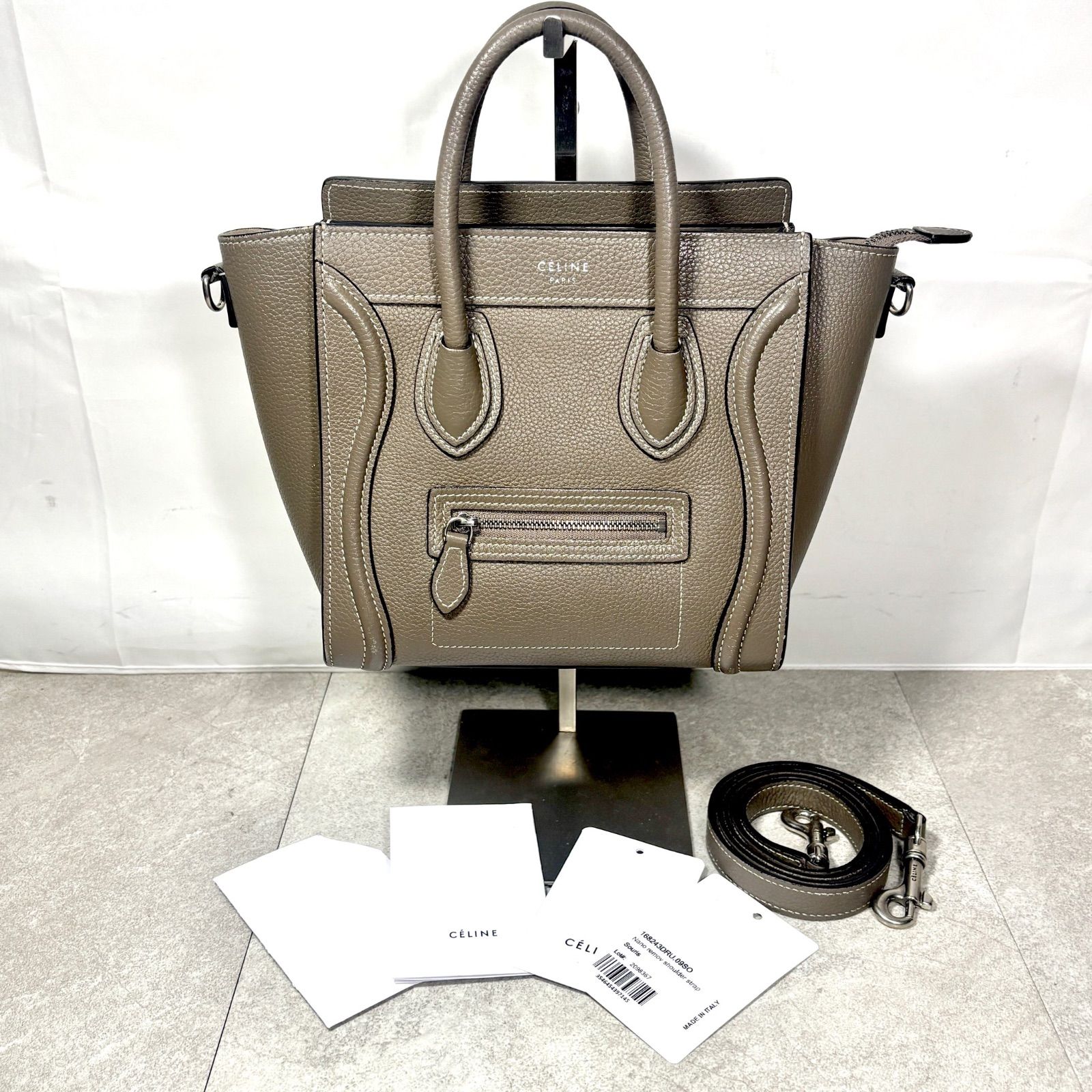 CELINE セリーヌ ラゲージ ナノショッパー ハンド/ショルダーバッグ 