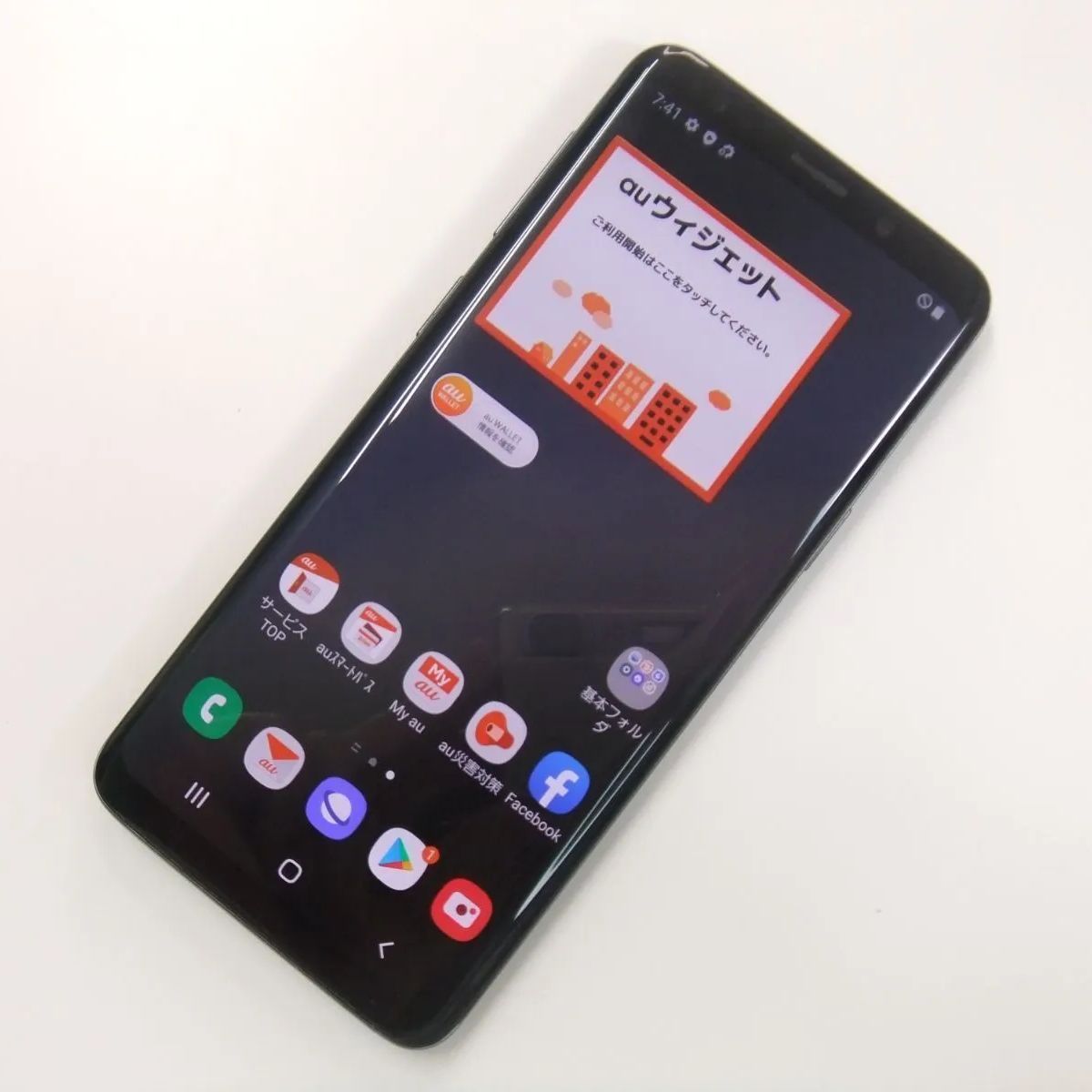 中古】 Galaxy S9 SCV38 チタニウムグレー au SIMロック解除済