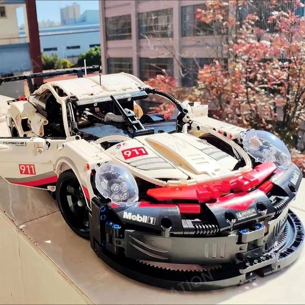 車模型 モデルブロック ハードルが高い レゴ共通 組み立て 911自動車 