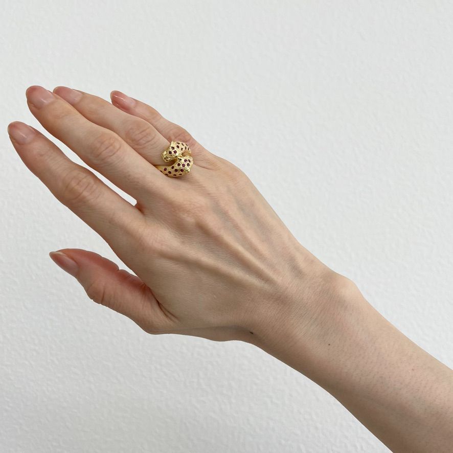 モンコテ K18 18金 リング ガーネット 13号 moncote 約1.1g マリ