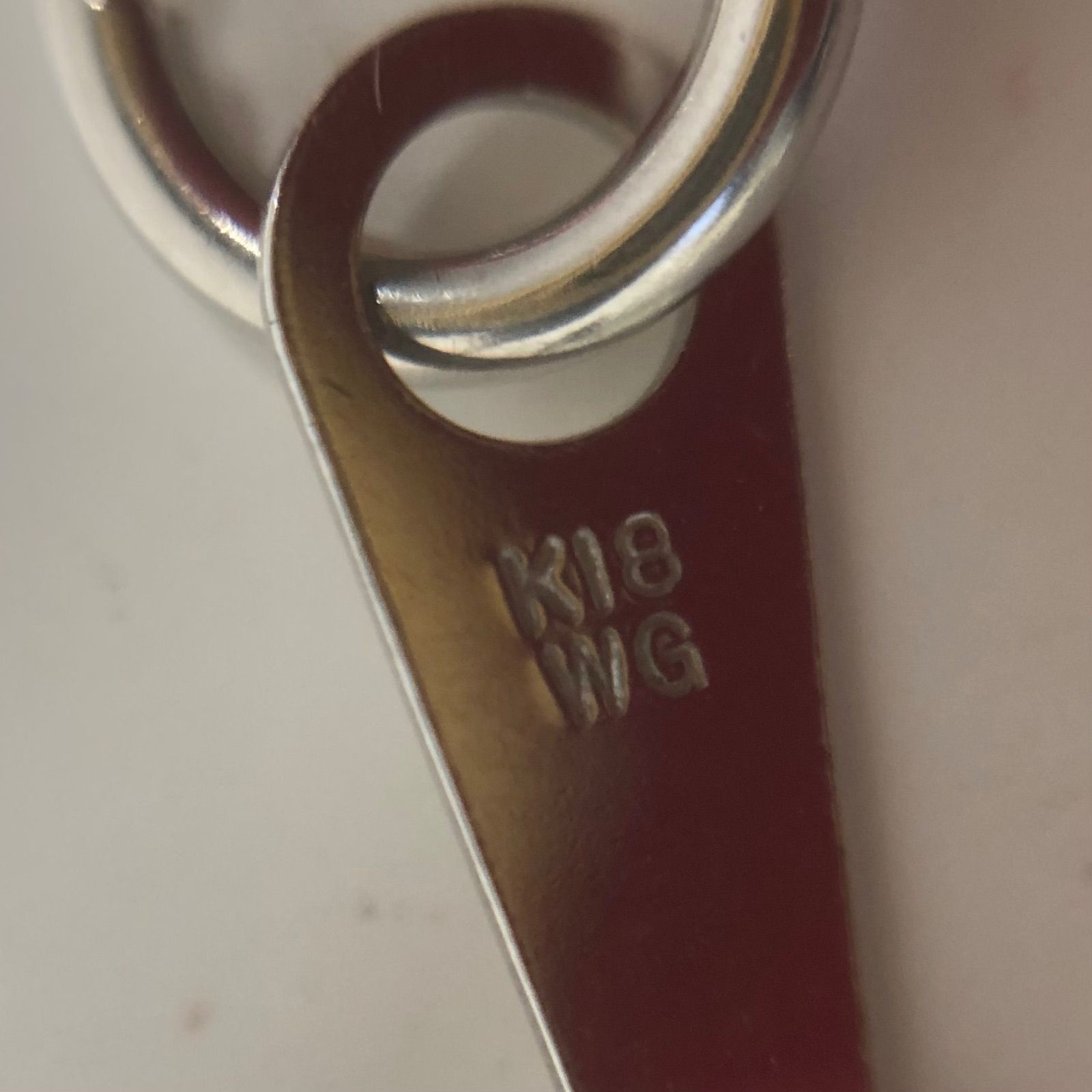 ☆ネックレス 黒石 ネックレス 留め具のみK18WG ☆ - メルカリ