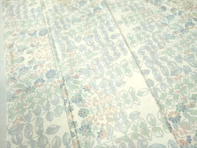 平和屋着物○本場大島紬 7マルキ 風景草花文 正絹 逸品 CAAT7079vf