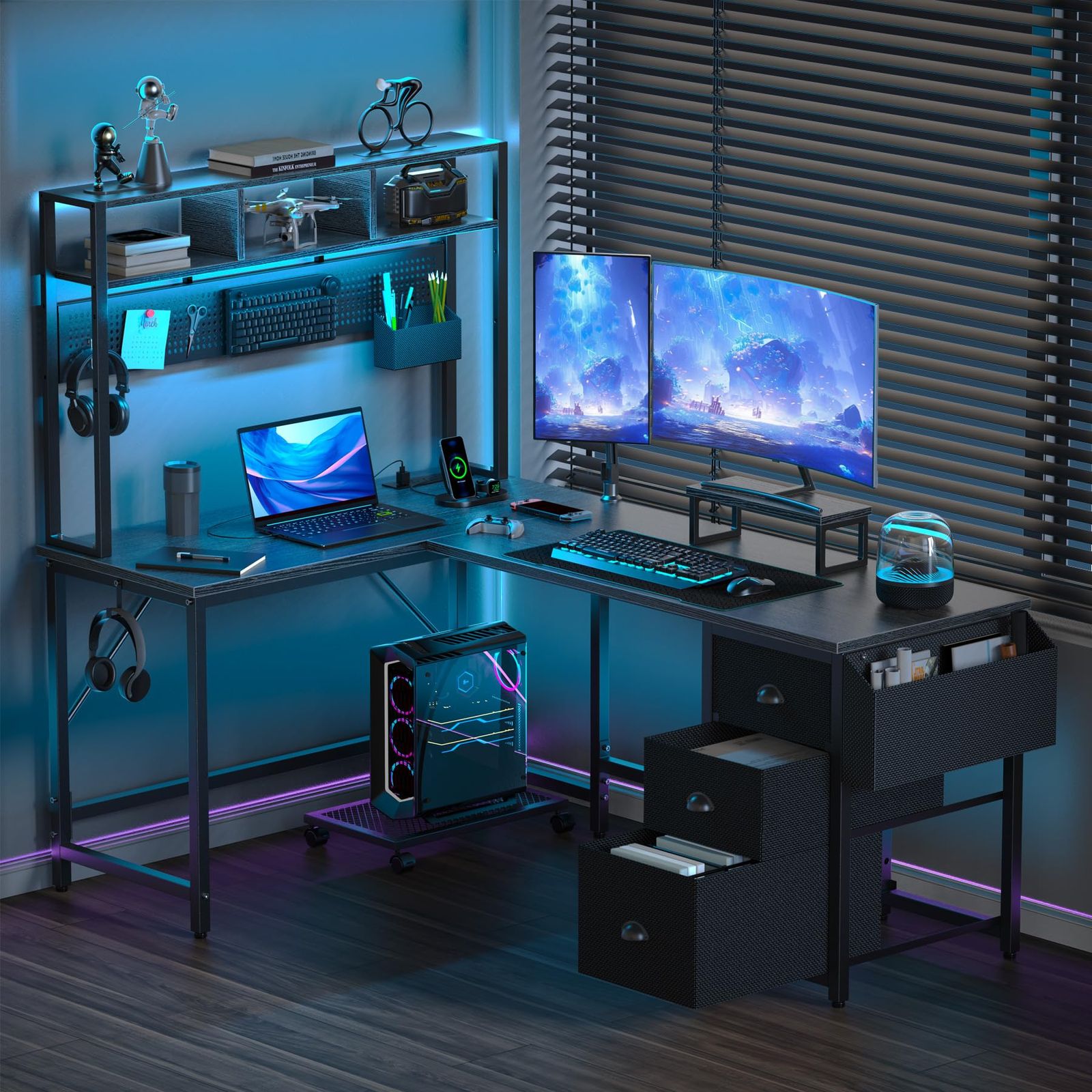 パソコンデスク ブラック