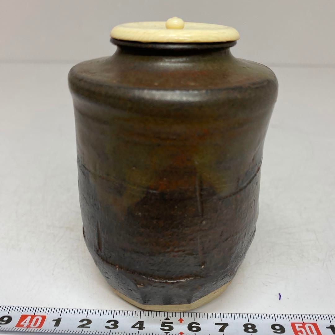 長谷川青峯　瀬戸茶入　共箱　美品　高さ10.5cm 東H6-0114① 長谷川青峯 瀬戸茶入 共箱 美品 高さ10.5cm 東H6-0114① - メルカリ