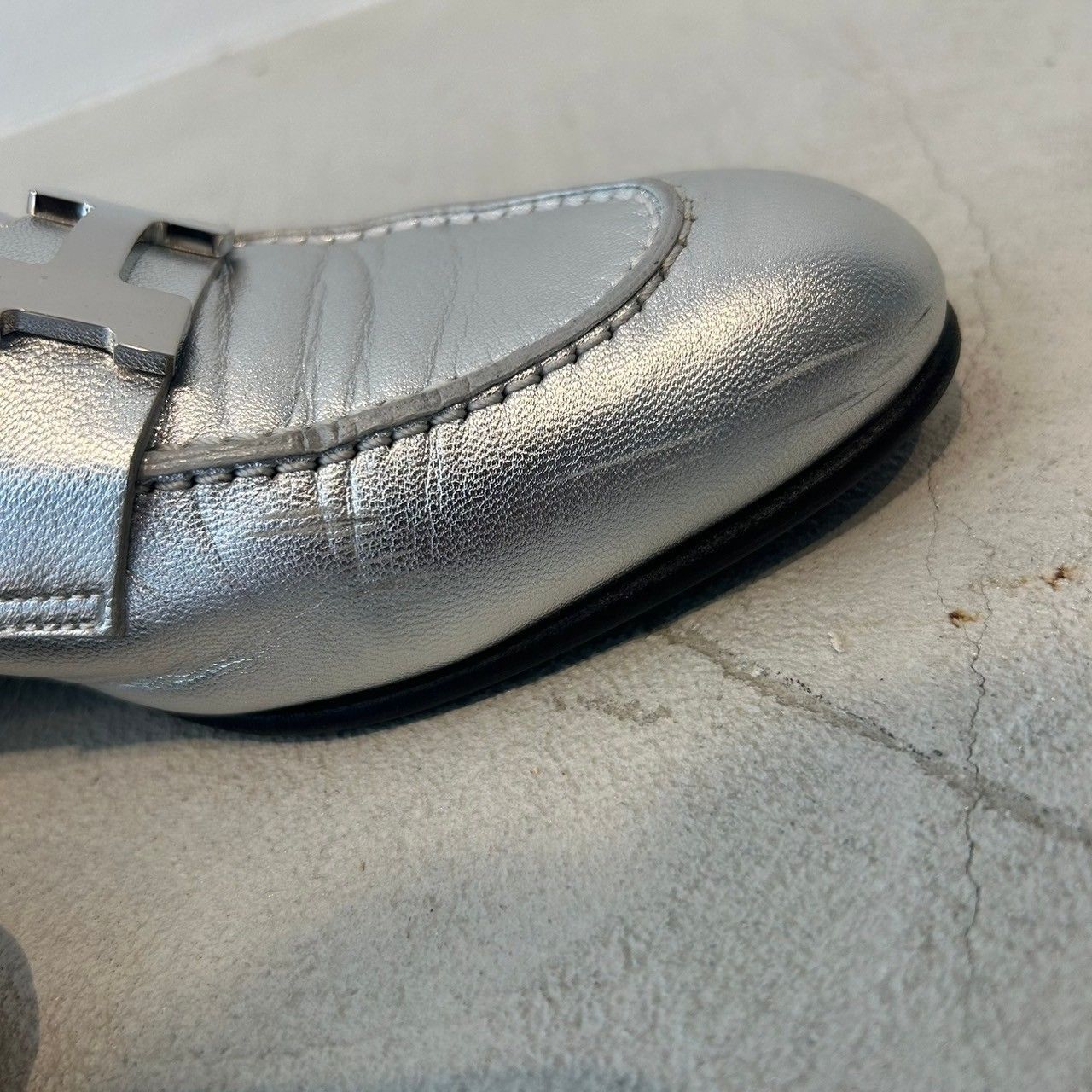 HERMES エルメス モカシン ローファー H金具 コンスタンス レディース