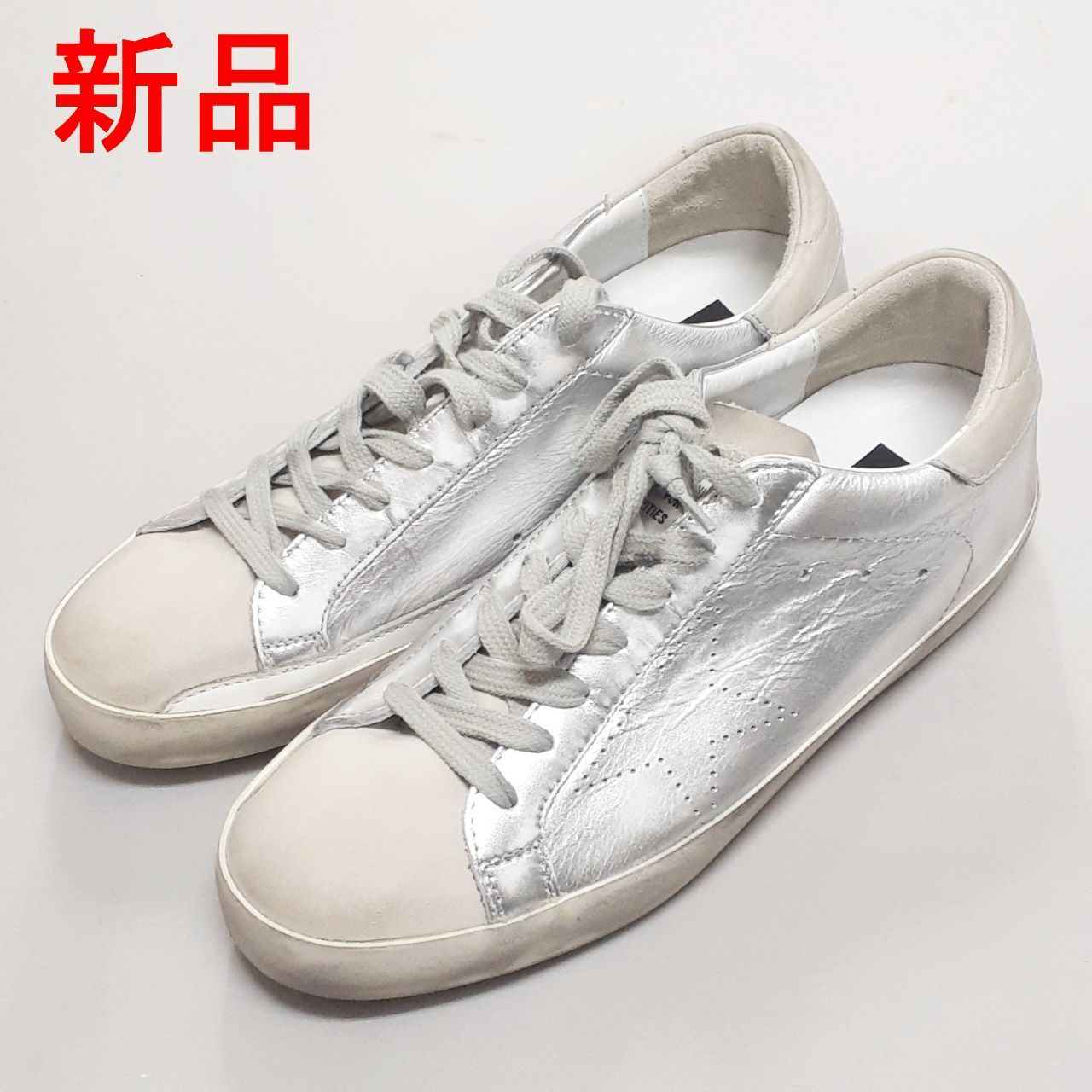 新品】ゴールデングース メンズ SUPERSTAR シルバー/ホワイト #40 #41 ...