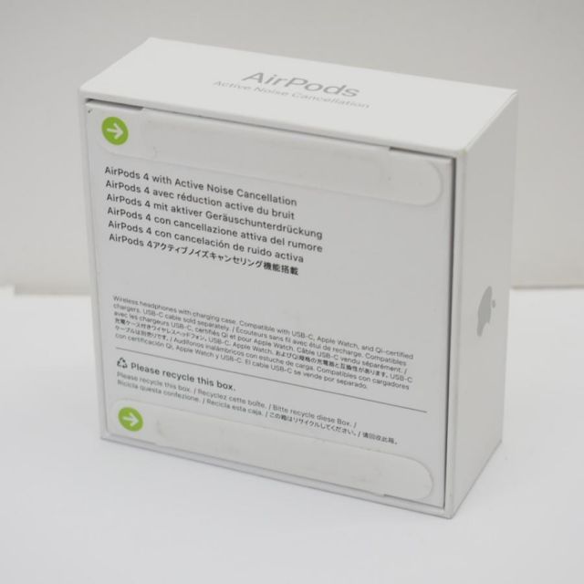 Apple アップル Air Pods4 MXP93J A 第4世代 ワイヤレスイヤホン ∴WK1912
