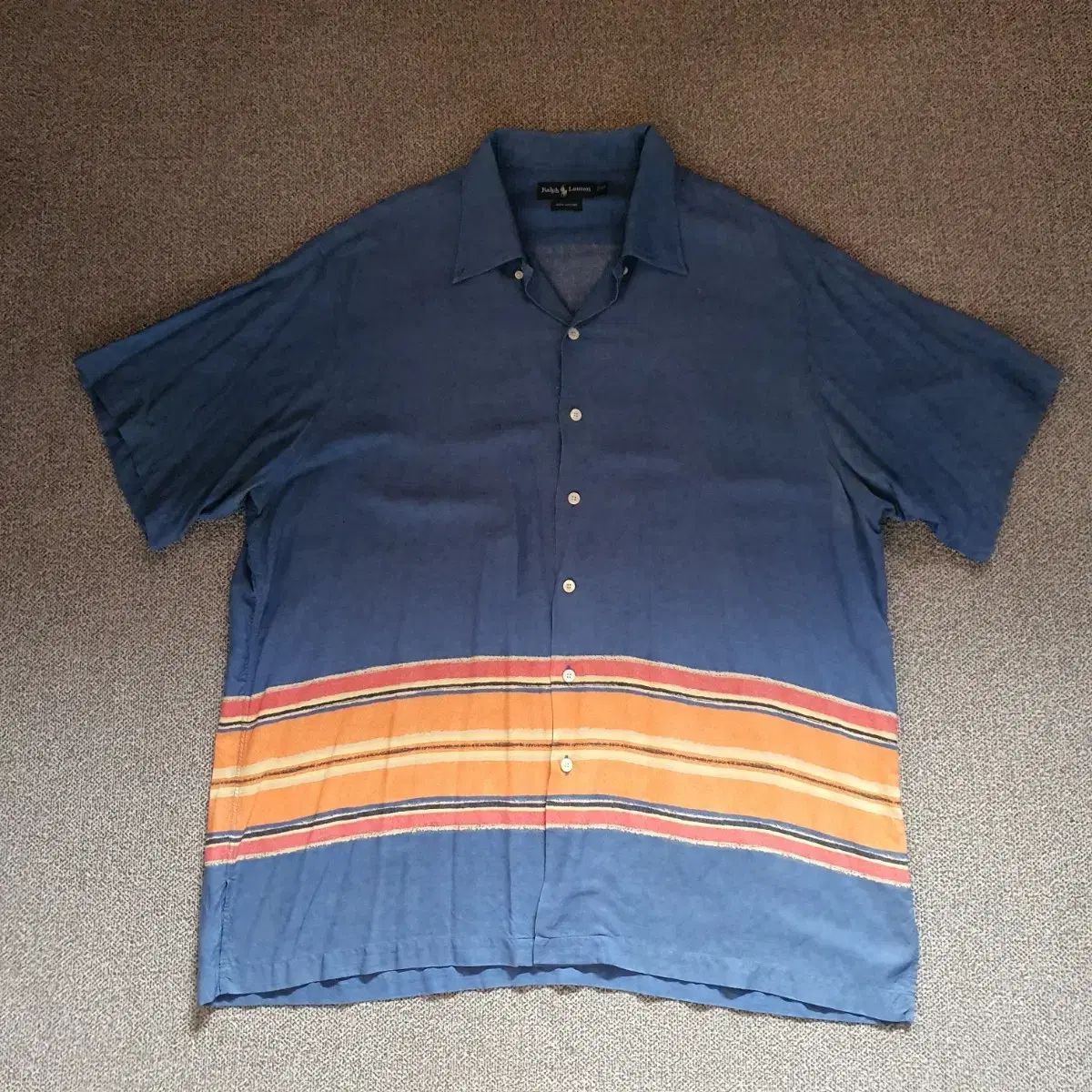 90s ポロ Bob camp レーヨン シャツ