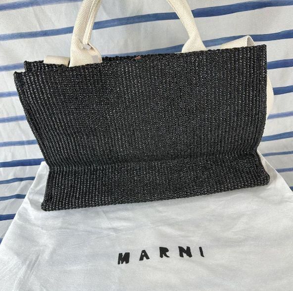 新品MARNI EAST-WEST ラフィア スモールトートバッグ - メルカリ