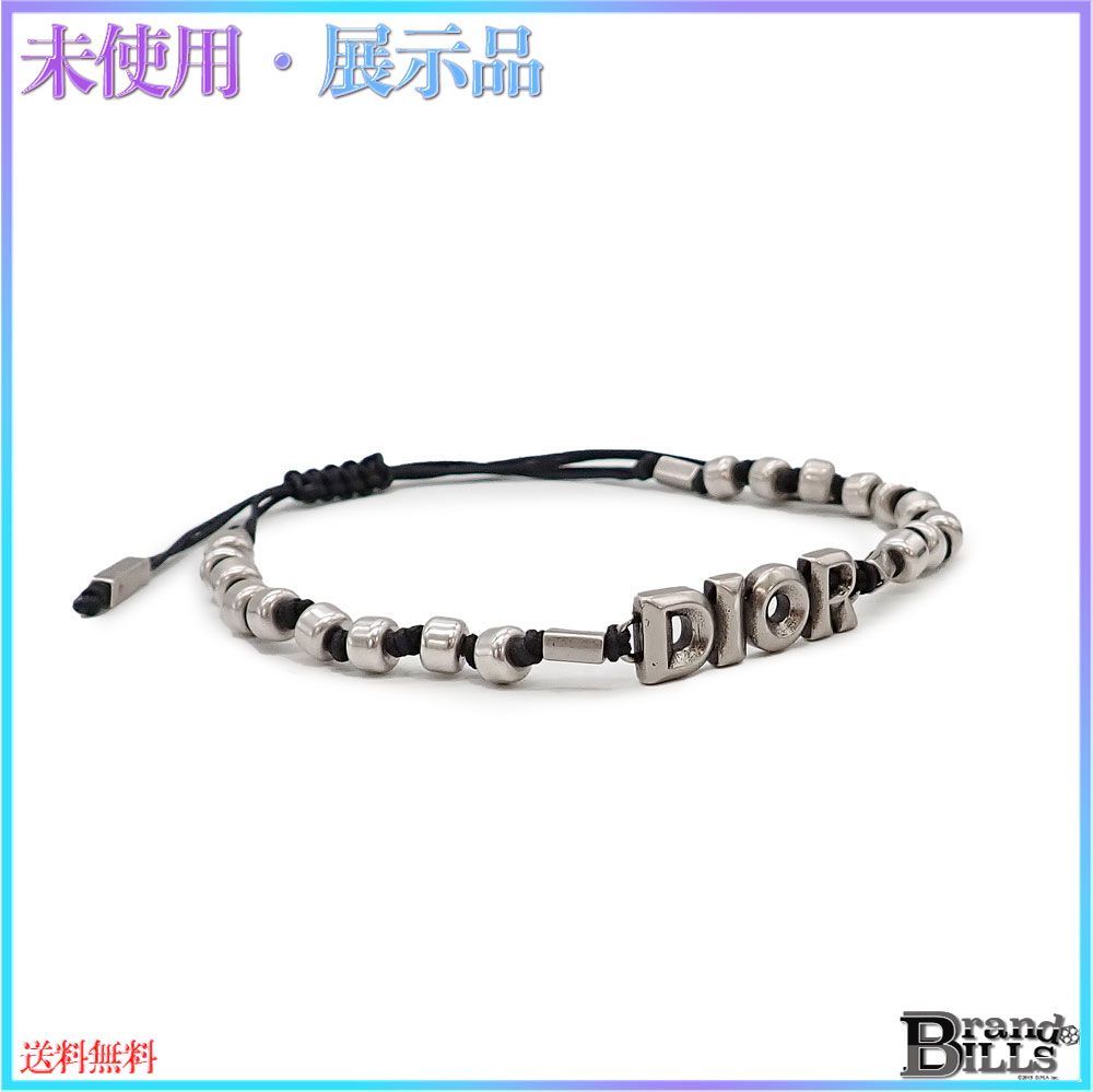 ★【DIOR】★ディオール ASTERODIOR ストリング ブレスレット★ ディオール ロゴ スター 星 ラインストーン ブレスレット シルバー