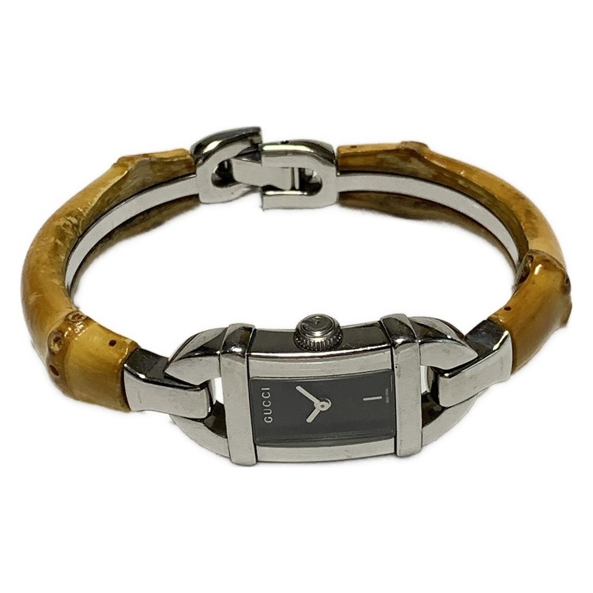 GUCCI グッチ 腕時計 バンブー 6800L レディース 黒