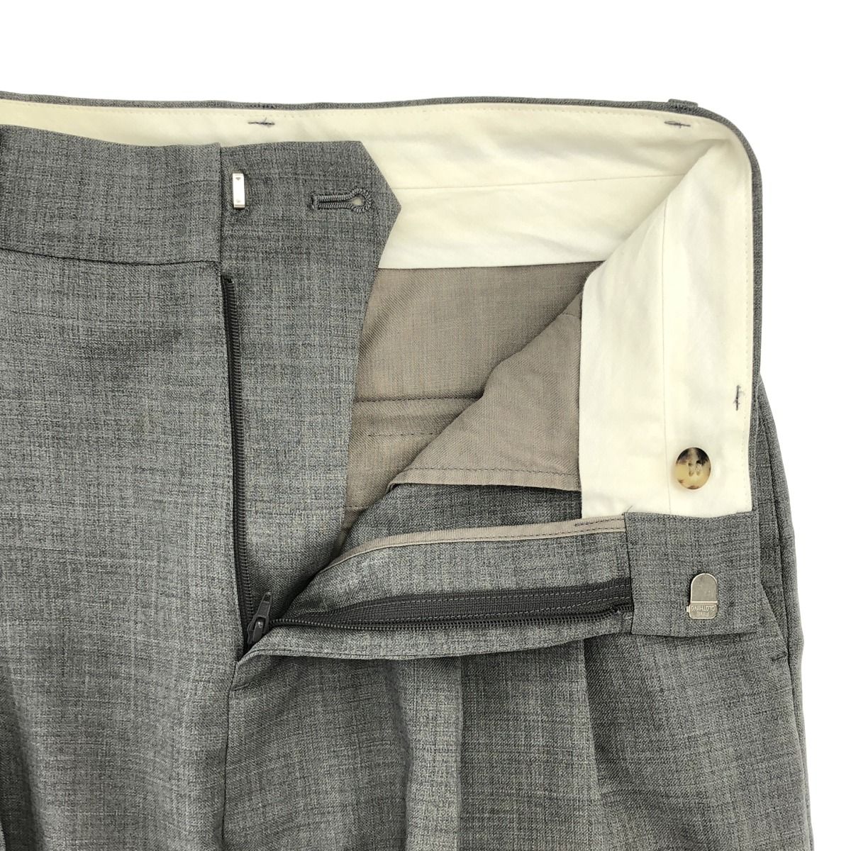 EVERYDAY I LIKE. / 23SS/Tuck Wide/ワイドパンツ/34/ウール/GRY/23-030-500-8200-1-0 Deuxieme Classe EVERYDAY I LIKE. ドゥーズィエムクラス エヴリデイ