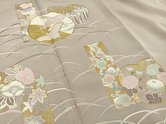 ［2886］色留袖 美品 向かい鳥花 駒刺繍 一つ紋 片喰 正絹 着物 袷 2886］色留袖 美品 向かい鳥花 駒刺繍 一つ紋 片喰 正絹 着物 袷