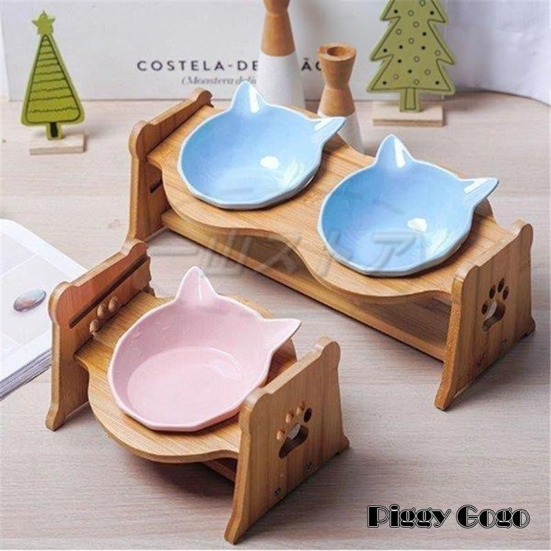 猫と犬のイラスト付き皿セット 猫と犬のイラスト付き皿セット